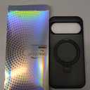 Magnetic Compatible with Google Pixel 10 & Pixel 10 Pro Case with Stand [Military Grade Drop Tested][Compatible with Magnet] Ring Translucent Slim Hard Back Soft Edge, Black