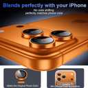 for iPhone 17 Pro Max/iPhone 17 Pro Lens Protector[Shatterproof 9H Tempered Glass] [1:1 Invisible Ultra Clarity Cover,Orange