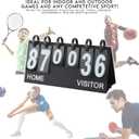 Upstreet Scoreboard/Score Keeper for Indoor & Outdoor Sports - Ping Pong/Baseball/Tennis/Basketball Scoreboard or Varsity Scoreboards/Volleyball Scorekeeper - Portable Scoreboard Flips up to 99, Medium