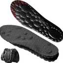 4D Cloud-Soft Comfort Soles for Women - Memory Foam Steppers Insoles with Fresh-Tech Fabric - Arch Support Trim to Fit Insoles for Enhanced Foot Comfort and Fatigue Relief (US W 6.5-9) (Black)