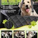 Dog Car Seat Cover, 600D Heavy Dute Durable Car Seat Cover for Dogs Pets, 100% Waterproof Scratch Proof Nonslip Dog Hammock for Cars, Seat Covers Protector with Seatbelt for Pet Sedan SUV Trucks