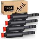 v4ink 143A W1143AD Toner Cartridge Reload Kit Compatible Replacement for HP 143A W1143A 143AD W1143AD for use with HP Neverstop Laser 1001nw MFP 1202w 1202nw 1201n 1200nw Printer ( Black, 4-Pack)