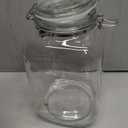 Folinstall 2 Pack 1.5 Gallon Glass Jar with Airtight Lid, 192 oz Square Wide Mouth Mason Jars with Stainless Steel Handle, Large Glass Storage Containers for Canning, Flour, Sugar, Rice, Pickled Eggs