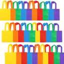 Aneco 30 Pieces Non-Woven Goodie Bags 88 Inch Party Favor Gift Bag Reusable Rainbow Cloth Bag for Birthday Party Baby Shower Wedding
