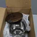 Cafe Du Chateau Stainless Steel French Press Coffee Maker 34 oz - Easy to Use Insulated Coffee Press with 4-Level Filtration, Manual Brewer for Tea, Camping & Travel with BPA Free, Durable Clear Glass (B. Dark Chrome)