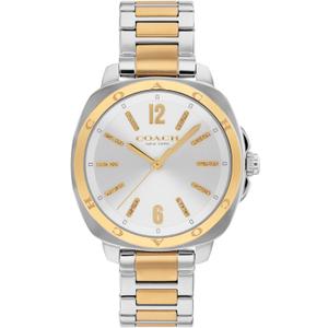 Coach Kitt Women's 3H Quartz Watch  34 mm Stainless Steel Case  Link Bracelet  Stylish Fashion Accessory, Gift for Her (Two Tone)