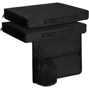 2 Pack Stadium Seat Cushion, Portable Thick Bleacher Cushion with Handle and Cup Holde,Waterproof Stadium Cushions for Outdoor Travel Events with Zipper Design