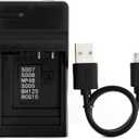 Norifon NP-70 USB Charger for Fujifilm FinePix F20, FinePix F20 Zoom, FinePix F40fd, F45fd, F47fd Camera and More