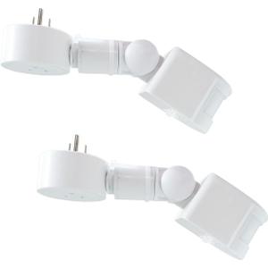 Plug in Motion Sensor Outlet Light Control,Indoor Motion Sensor Switch Plugs,120 Degrees Sensing Range Motion Activated Detector Plug Outlet for Garage Patio Aisle Room (2 Pack)