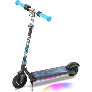 Gyroor H30 Max Electric Scooter for Kids, LED Dispaly, 150W Powerful Motor, Dual Brake System, Adjustable Height and Speed, Best Presents for Kids (Blue)