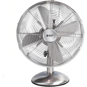 BEYOND BREEZE 12 Inch Retro Oscillating Table Fan, All Metal Desk Fan with 3-Speed and 80 Wide Oscillation, Perfect for Home and Office