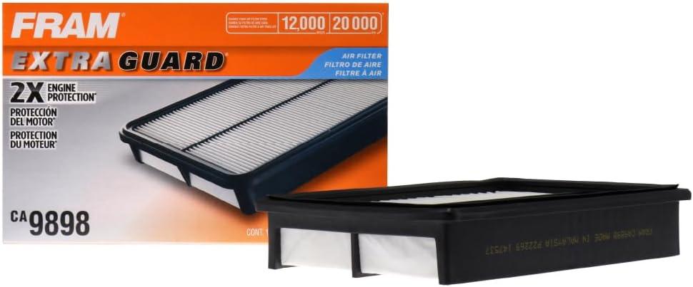 FRAM Extra Guard CA9898 Replacement Engine Air Filter for Select Mazda Models, Provides Up to 12 Months or 12,000 Miles Filter Protection (One Size)