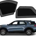 BWEN Window Shades, Magnetic Car Side Window Sun Shade for Ford Explorer 2020-2024, Breathable Mesh Car Window Sun Blocker for Privacy and Sun Protection for Camping, Automobile Windshield sunshades