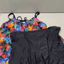 Daci Women Plus Size Tankini Swimsuit - 2 Piece Flowy Plus Size Bathing Suits and Shorts with Pockets 2025,Colorful Leaves, 24 Plus