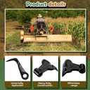 Threlaco 5 Pcs 3.5 Inch Wide Replacement Steel Flail Hammer Blade Flail Mower Blades for Tractor Mowers