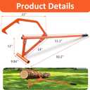 51" Timberjack Log Lifter, Adjustable Log Roller Cant Hook Orange | Heavy Duty Adjustable Log Roller Cant Hook, Logging Tools for Rolling and Raising Up The Logs