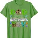 Dad of The Birthday Boy Funny Gaming Birthday Pixel Party T-Shirt Small