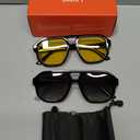 livho Trendy Polarized Square Aviator Sunglasses Women Men Square Eyewear Frame, Retro Sun Glasses for Women Men 2025 Shades