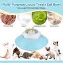 Cat Slow Feeder for Liquid/Wet Foods, Anxiety Relief Puppy Lick Bowl Treat Toy, Anti Slip Pet Bowls Dogs Cats Licking Ball Treat Dispenser for Small Medium Large Breeds