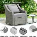 IPYNBAP Outdoor Cushions for Patio Furniture,Outdoor Seat Cushion Set 24 x 24 x 5.75 Inch,Waterproof & Fade Resistant Outdoor Chair Cushions,Deep Patio Chair Cushion with Removable Cover,Grey