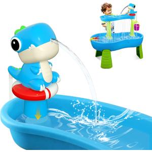 Battery Powered Dinosaur Water Table Pump Continuous Flow for Water Tables - Cordless, Rechargeable,No Damage Installation Outdoor Play Accessories for Kids (no Water Table Included)