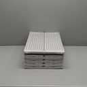 5 Pack Stackable Plastic Storage Basket-Foldable Closet Organizers Drawer Shelf Container for Bathroom Kitchen Laundry Room Wardrobe Storage, Space-Saving Clothes Storage (white, 5 pack L)