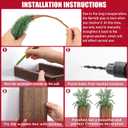 Pinkunn 2 Pack Christmas Wall Decor Artificial Norfolk Pine Branches with Wood Planter Farmhouse Wall Hanging Decor Xmas Art Fake Greenery for Bathroom Indoor Outdoor Home Decoration