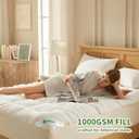 Premium 100% Waterproof King Mattress Topper, Breathable Mattress Pad, Rayon from Bambo Bed Protector, Deep Pocket Sheet Cover 8"-21"