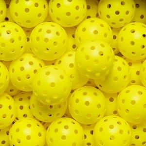 Penn 40 Outdoor Yellow Pickleballs - Softer Feel for Recreational & Club Play - USAPA Approved (3, 6 and 100 Pack)