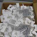 80 Pcs H705 LED Light Mounting Bracket Clip,Waterproof H705 LED Lights Mount Set with 160 Screws,Screw Mounting White Square Light Brackets for Outdoor Installation