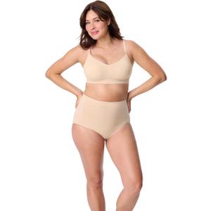 Motherhood Maternity Womens Comfort Nursing Bra with Removable Pads, Wirefree and Seamfree, Breastfeeding Friendly, Essential Nude, Medium
