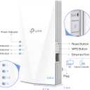TP-Link AX1500 WiFi Extender Internet Booster(RE500X), WiFi 6 Range Extender Covers up to 1500 sq.ft and 25 Devices,Dual Band, AP Mode w/Gigabit Port, APP Setup, OneMesh Compatible