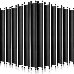 Peryiter 12 Pcs Front to Back Rails Lateral Drawer Hanging File Bar Black File Cabinet Rails Stainless Steel Cabinet Parts for Sides Letter Size Folders Storage Organizer, 15.76'' Long