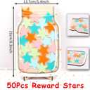 50Pcs Stars Magnetic Reward Jar Classroom, Star Reward Jar Personalized Reward Jar Reward Jars for Kids Behavior Management Classroom Tools