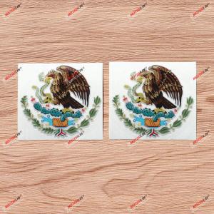 6 x Mexican Eagle Coat of arms Mexico Vinyl Decal Sticker - 2 Pack Reflective, 3 Inches - for Car Boat Laptop Phone