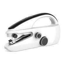 SnowVoice Handheld Sewing Machine,Two dear,Mini sewing machine,Easy to Use and Fast Stitch Suitable for Clothes,Fabrics, DIY Home Travel Electric Handheld Sewing Machine for Beginners(Milk White)