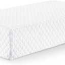 TOPPURE Cube Memory Foam Pillow Pro-Long for Side Sleepers, Snorers (24"/12"/5"), Soft But Supportive Cervical Pillow for Neck and Shoulder Pain Relief Sleeping, Rectangle Neck Pillow,White, 24"x12"x5"