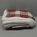 Eddie Bauer - Throw Blanket, Reversible Sherpa Fleece Bedding, Home Decor for All Seasons (Edgewood Red, Throw)