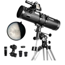Telescope 130EQ Newtonian Reflector Telescopes for Adults, Professional Telescopes for Adults Astronomy, Comes with 1.5X Barlow Lens Smartphone Adapter & 13% T Moon Filter