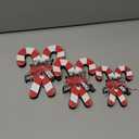 Kasyat 3 Pack Christmas Candy Cane Table Decor Christmas Wooden Decorative Sign Red and White Stripes Candy Cane Xmas Tiered Tray Decor Farmhouse Table Centerpieces Block Set for Home Shelf