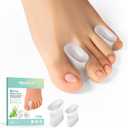 Gel Toe Separators – 12-Pack Aloe Vera Extract Infused Silicone Toe Spacers for Straightening Overlapping Toes, Bunions, Calluses – Bunion Corrector for Men and Women