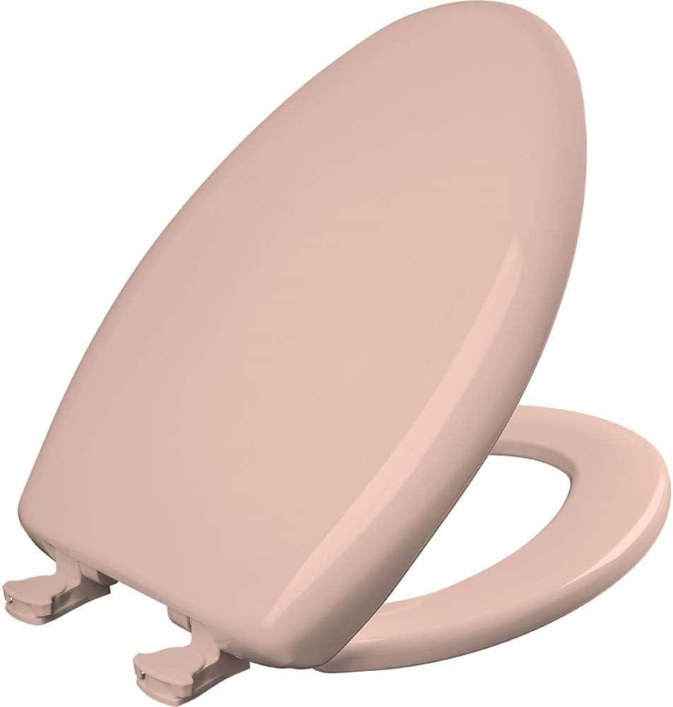 Bemis Classic Colors Slow Close Toilet Seat, Easy Clean Hinges and Durable Plastic Seat, Made in USA, Elongated, Venetian Pink