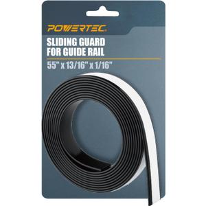 POWERTEC Track Saw Guide Rail Slide Strip, 55" Sliding Guard for Makita, Festool, Milwaukee, POWERTEC Guide Rails, 1PK (71911)