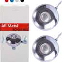 All Metal Bike Bell, 2 Pack Bicycle Bells for Adults Kids Girls Boys, Left Side Mount and Right Handed Bell Fits Handlebars with 22.2mm to 31.8mm Diameters