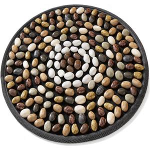 Massage pad, Finger Pressure Board Ultra Slow Running Pebble Massage Foot pad Reflex Therapy Massager, Pebble acupoint Massage pad, Used for Relaxing Tired feet (22 inches x 22 inches)