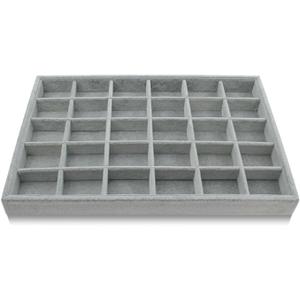 Fordonral Large Velvet Jewelry Organizer, Velvet Jewelry Organizer Sunglasses Storage Organizers, Large Jewelry Drawer Organizer Tray, Eyeglass Organizer Earring Holder Ring Display (Earring Tray) 30