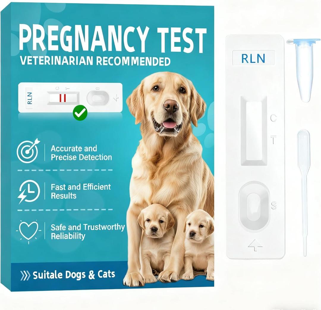 At-Home Dog Pregnancy Test Kit | 15-Minute Accurate Results | Easy Pregnancy Test Strips for Dogs & Cats | Safe Early Detection, Exp Date 7-30-27