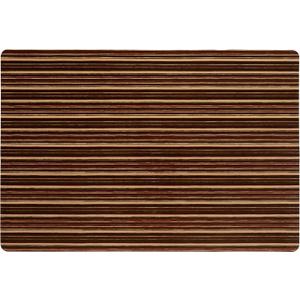 Town & Country Basics Smooth Step Striped Low Profile Utility Kitchen Mat, Machine Washable, with Non-Slip Backing, Brown/Beige, 24"x35"