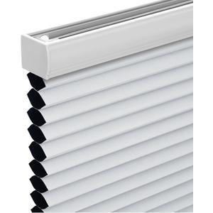 Changshade Cordless Cellular Shades, Blackout Honeycomb Shades for Windows, Pull Down Pleated Blinds, Easy to Install for Indoor Windows and French Doors,23" W x 50" H, White