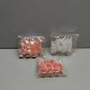 30Pcs Mini Christmas Trees Artificial Bottle Brush Trees with Wooden Base for Christmas Decor Xmas Party Home Table Craft Decorations (Light Pink + White + Pink)